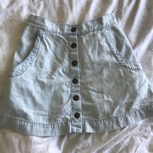 Button down jean skirt